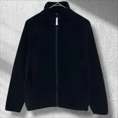 ★イグニオ　フリースジャケット　ボア　モックネック　ユニセックス　古着　M 黒