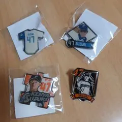 北海道日本ハムファイターズ 鈴木健矢 ピンバッジ 4種セット