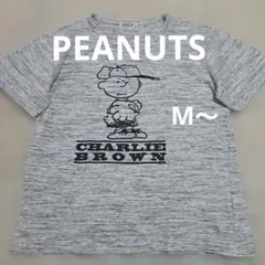 PEANUTS　チャーリーブラウン　半袖Tシャツ　杢グレー　サイズM〜