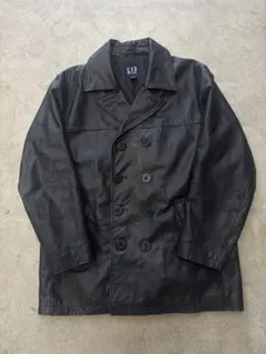 90’s GAP レザーピーコート　L