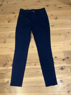 UNIQLO HEATTECH ダークブルースキニーパンツLサイズ