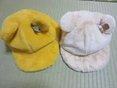 プーさん　帽子　キャップ　ふわふわ　２個セット