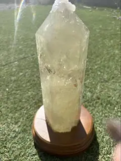 シトリンタワー木製台座付き 特大サイズ