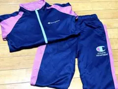 チャンピオン 160cm 上下 ジャージ セット ピンク 紺 ネイビー 長袖