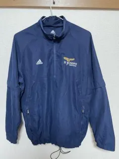 ハーフジップ ナイロンジャケットadidas古着