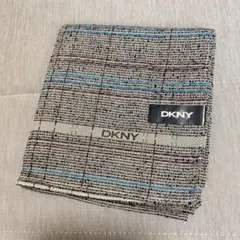 【新品】DKNY ハンカチ チェック柄 グレー