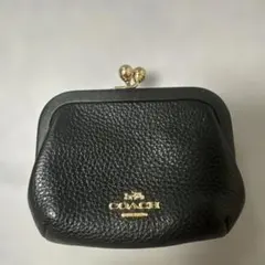 COACH ブラック がま口コインケース
