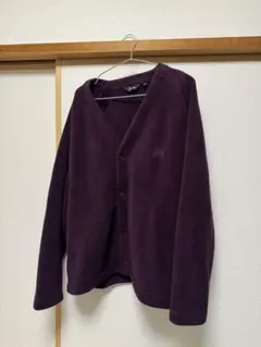 UNIQLO Needles フリースオーバーサイズカーディガン パープル L