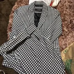 ZARA BASIC チェック柄コットンセットアップMサイズ　パンツLサイズ