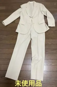 ライトベージュ シングルブレスト パンツスーツ　セレモニー　入学式　卒業式