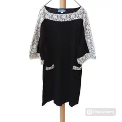 COTTON BLUE 【M～L】チュニック 美品 レース レディース USED