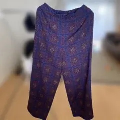niko and ... ネイビー パターン ワイドパンツ サイズ4