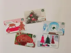 スターバックス クリスマスギフトカードセット５枚