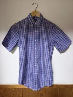 美品ラルフローレン　メンズXS チェックシャツ　コットン100% 状態良いです