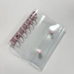 お得★シール帳　6穴A7　バインダー 透明　クリア　キーホルダー