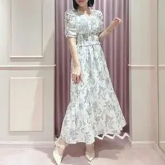 anmille アンミールフラワーフリルレースワンピース ピンク タグ付き