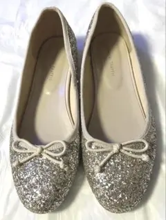 oriental trafficスパンコール フラットシューズ