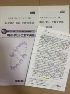 河合塾 明治•青山•立教大英語 清川舞 2019 高校グリーンコース　高3II期のサムネイル