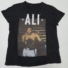 75.Muhammad Ali フォトプリント Tシャツ ブラック XL