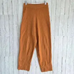 セレクトモカ ニットパンツ リブ F テラコッタ ワイド ゆったり ウエストゴムのサムネイル