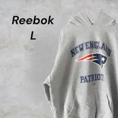 【00s】リーボック NFL ペイトリオッツ スウェットパーカー グレー L