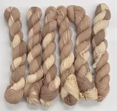 【同梱不可】毛糸 まとめ売り コットン糸 茶系