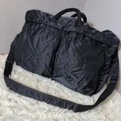 美品/クリアポケット付】ポーター タンカー 2way ボストンバッグ 黒