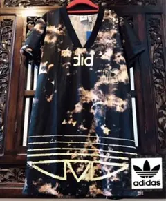 アディダス ダイダイ柄 ロングTシャツ タンクトップ ジャージ ワンピース