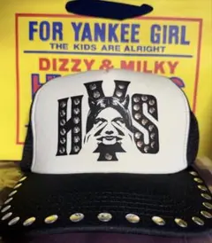 ヒステリックグラマー SEE NO EVIL スタッズメッシュキャップ　ブラックのサムネイル