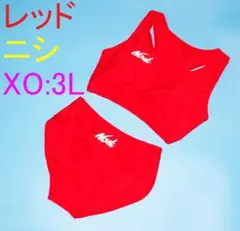 【特注ＸＯ：３Ｌサイズ】ニシ レーシング セパレート4点セット レッド 送料無料のサムネイル
