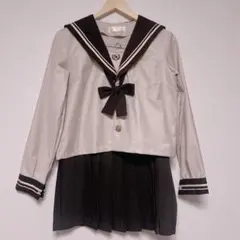 【3L】なんちゃって制服 セーラー服セット ブラウン系 長袖