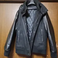 美品　完売品　チャオパニック　フード付きレザージャケット　Lサイズ