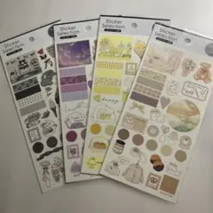 紙ものおすそ分け ステッカー セレクション 4シートセット　まとめ売り　　C