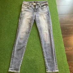 中古 AZUL BY MOUSSY スキニーデニム XS ライトブルー