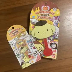 ポムポムプリン　チョコレートハンドミラー＆マスコットチャーム