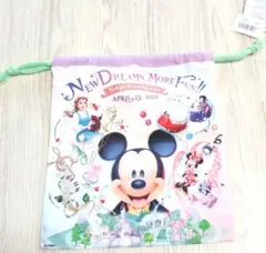 ディズニー　ニューファンタジーランド 巾着　ミッキー　ベル　ミニー　ベイマックス