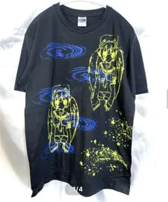 雀蜂✕コラージュセーラー服少女プリントTシャツ★ブラック★Lサイズ
