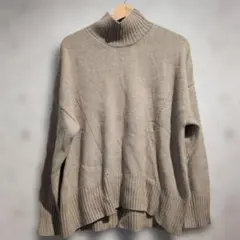 JOHNBULL ベージュ タートルネックニット ジョンブル