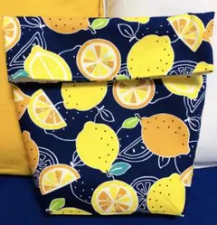 【新品未使用品】ハンドメイド バッグインバック レモン オレンジ オックス