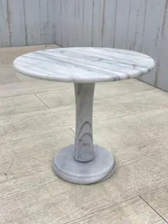 大理石 ミニテーブル 花台 飾り台 円形 直径25.4㎝ 高さ23.5㎝