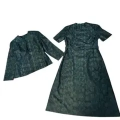 ブラックフォーマル 総レース ワンピース セット 日本製 上品　11号