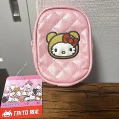 ピンク ハローキティ Myハローキティキルト刺繍ポーチ タイトー