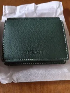 新品 バルコス BARCOS グリーン 財布 シュリンクレザーミニウォレット