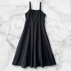 C.O.L.Z.Aハニーズ/ブラック サロペットロングスカート 綿100%