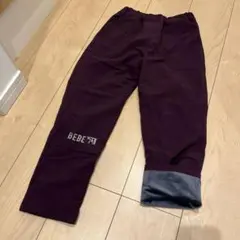 BEBE パープル ロングパンツ　裏ベロアのサムネイル