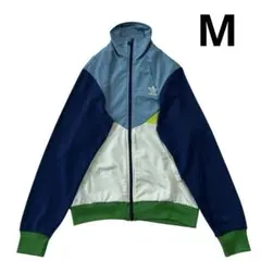 00s Adidas トレフォイル 切替 トラックジャケット M 水色