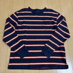 INHERIT インヘリット ボーダー 長袖Ｔシャツ (M)のサムネイル