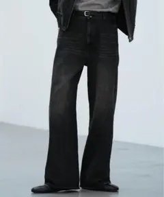 WYM CURVED FLARE DENIM SLACKS デニム