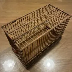 【昭和レトロ】竹製 鳥かご メジロ籠 竹籠 古道具 インテリア アレンジベース