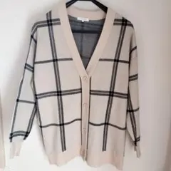 GLOBAL WORK チェック柄カーディガン